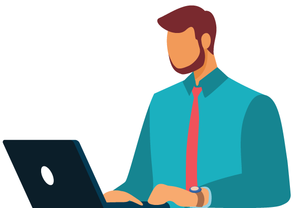 man with laptop